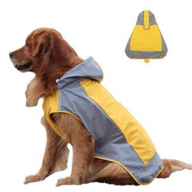 Cp23004s12yellow-us Clawspurrfect Dogs Packable Lightweight Raincoat Pet Dog Hood Waterproof Coats Yellow Size