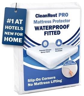 Clean Rest 845168017312 Cleanrest Waterproof Mattress Fitted Sheet Protector Ultimate Defense Agains