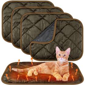 Ken-clysee-0112 Clysee 4 Pack Self Heating Cat Pad Warming Dog Mat Reflects Body Heat Extra War