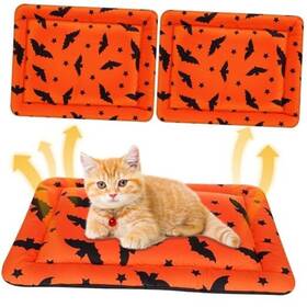 Ken-clysee-2384 Clysee 2 Pack Self Warming Cat Bed Heating Cozy Bat Pad Halloween 18 Inch X 24