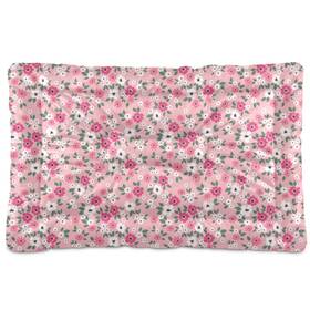 G315882383p Coikll Pink Floral Pet Bed Pad Soft Dog Mat With Anti-slip Bottom Machine Washa