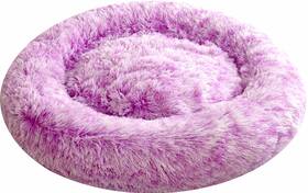 Comlax 701347987855 Calming Donut Dog Beds 32 Inches Round Cushion With Removable Washable Cover
