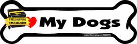 B0115 Company I Love My Breed Bone Shaped Pet Magnet Removable Magnets For Cars Frid