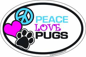 O0696 Company Peace Love Oval Shaped Pet Magnet Removable Magnets For Cars Fridges
