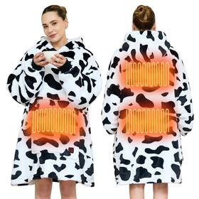 Whh002b Covfirst Heated Wearable Blanket Hoodie 3 Heat Level Usb Hooded Overh
