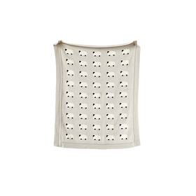 Da8040 Creative Co-op Grey Cotton Knit Sheep Blanket