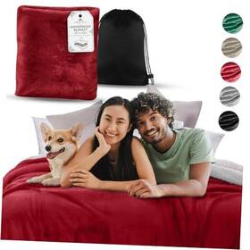 P-0001 Crewflx Waterproof Blanket For Bed Absorbent Water Proof And Stain 80 X 60 Inch Red