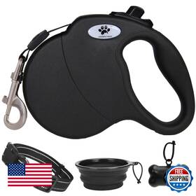 B093zhv335 Crown Paws 16 Ft Retractable Dog Leash For Large Dogs Up To 110 Lbs Tangle-free
