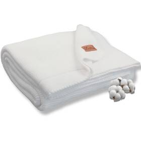 Dal-kb-ocoalina200220wht Dalisa 100% Organic Turkish Cotton Throw Blanket - Gots Certified Cozy Per
