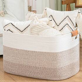 108l Danpinera 747302067392 Large Blanket Basket For Living Room Woven Storage Wit