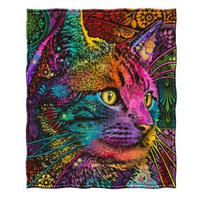 Dhy-109 Dawhud Direct 50x60-inch Fleece Blanket - Dean Russo Mysterio Gaze Cat For Adults A