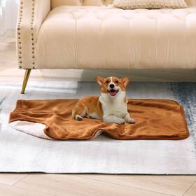 Uspet020 Daysu Waterproof Dog Blanket For Small Dogs - Soft Sherpa Fleece Reversible P