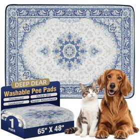 Rpqhc6548 Deep Dear Washable Dog Pads 65 Inch X48 1 Pack Reusable Pee Extra Large Super Ab
