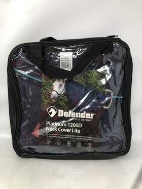 E073014 Defender Platinum 1200d Neck Cover Lite Navy L Horsewear Waterproof