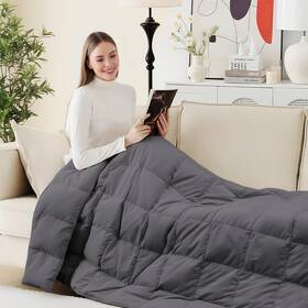 B-pd-16057-m Deodar Natural Down Fiber Throw Blanket Couch Sofa