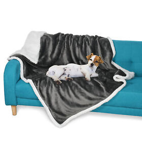 1kpbf560gylt-ln Dog Blanket For Medium Large Dogs Pet Soft Fleece Warm Sherpa Reversible Us