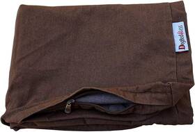 Dogbed4less 641113809168 Heavy Duty Chocolate Brown Denim Jean Dog Pet Bed External Cover - Replacemen