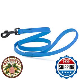 B07s18s6z5 Dogline Biothane Waterproof 6ft Dog Leash Strong Coated Nylon Webbing Black