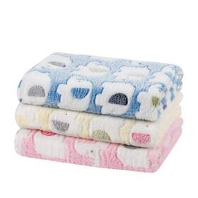 Dono 700773995908 1 Pack 3 Dog Blankets Soft Fluffy Fleece Pet Blanket Warm Sleep Mat Paw Pr Inch