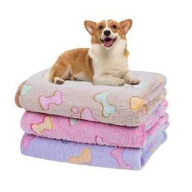 Dono 704768377618 1 Pack 3 Dog Blankets Soft Fluffy Fleece Pet Blanket Warm Sleep Mat Paw Pr Inch