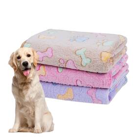 Dono 704768377625 1 Pack 3 Dog Blankets Soft Fluffy Fleece Pet Blanket Warm Sleep Mat Paw