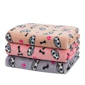 Dono 781512544045 1 Pack 3 Dog Blankets Soft Fluffy Fleece Pet Blanket Warm Sleep Mat Paw Pr Inch