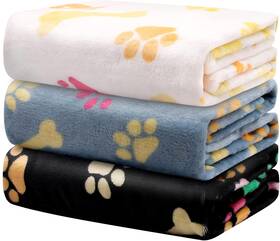 Doonly 445029484470 3 Pack Dog Blankets For Large Medium Small Dogs Super Soft Warm Fluffy Flannel