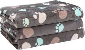 Bk01 Doonly 3 Pack Dog Blanket Soft Warm Flannel Cat Great Pet Throw For Cats Puppy