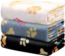 Pet-blanket-02 Doonly 3 Pack Dog Blankets For Large Medium Small Dogs Super Soft Warm Fluffy Flannel