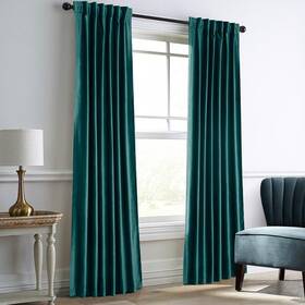 Dc10750-9-6 Dreaming Casa Teal Green Velvet Curtains For Living Room Thermal Insulated Ro