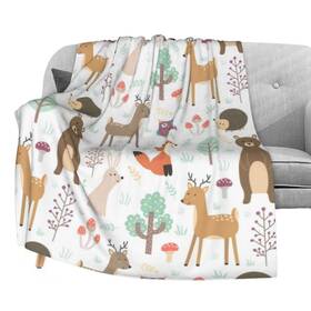 Dujiea 908680483111 Cute Animals Fuzzy Flannel Blanket Throw 40 Inch X50 Super Soft Lightweig