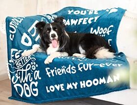 Easy Fluffy Comfy Fleece Throw Blanket For Small Medium And Large Dogs Soft