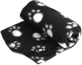 Eeejumpe Puppy Blanket Paw Prints Pet Cushion Small Dog Cat Bed Soft Warm Sleep