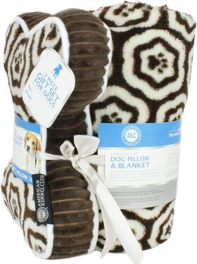 Akc9055brown Ehd Akc 60 Inch X50 Pet Blanket And 10 Pillow Set Warm Plush For Dogs Cats - P
