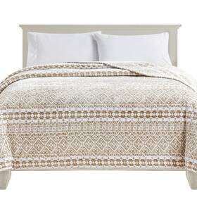 03ec-tala-queen-blanket Elegant Comfort Ultra Soft Print Flannel Fleece Bed Blanket Cozy-fuzzy Light