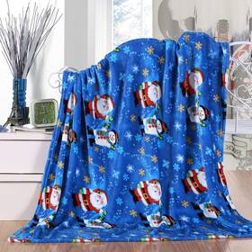 Elegant Comfort 840220916503 Luxury Velvet Super Soft Christmas Prints Fleece Blanket-holi