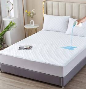 Elif Home Goods 880771884104 Queen Size 100% Waterproof Mattress Protector Quilted Cooling Fitted Bed Mat