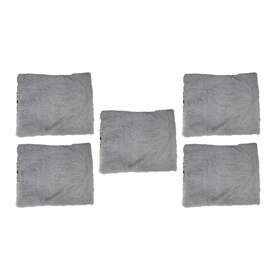 Vdbla4050-gryk2 Ems Mind Reader Llc Faux Fur Plush Pet Bed Throw Rug Gray 5-pack