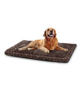 Db01 Exsnugy Washable Dog Bed Mat Reversible Crate Pad Soft Fluffy Pet Kennel Beds