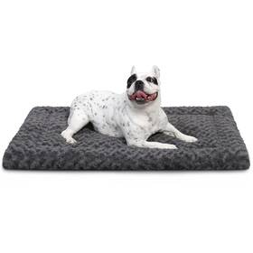 Us1exdb01 Exsnugy Washable Dog Bed Mat Reversible Crate Pad Soft Fluffy Pet Kennel Beds
