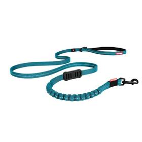B0dyvxyfkw Ezydog Zero Shock Lite 48 Inch Bungee Dog Leash For Small-medium Dogs Teal