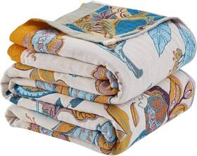 Shc01-w Ffdshc Boho Throw Blanket For Bed 100% Cotton Bohemian Blankets Ultra Soft Woven Mus