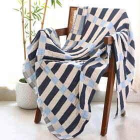 Folkulture 904412407582 Throw Blanket For Couch 50 Inch X 60 100% Recycled Cotton Blan