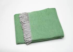 Forest Green Mini Dot Fringed Throw Blanket 606114636175
