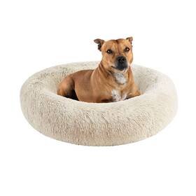 Pet63od5684 Friends Forever Serena Donut Memory Foam Orthopedic Dog Bed Soft Faux Fur Ov