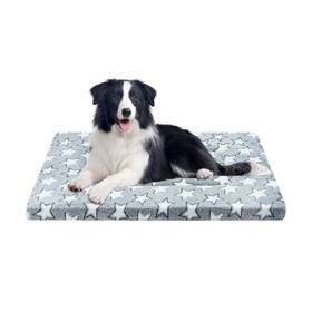 Fc-hmd4cm Funecho Dog Crate Pad For Or Cat Bed With Memory Foam Short Plush Soft Fluffy Pet