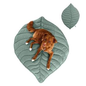 Ffdb00101gn00 Funny Fuzzy Dog Blanket Mat For Dogs Cats 42 56 Inch Leaf Design Pet Blankets Cover Machin
