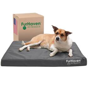 42465657 Furhaven Water-resistant Cooling Gel Dog Bed For Large/medium Dogs With Removab