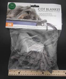 Furhaven 842229102055 New Gray Pet Blanket For Dog Cot With Zippered Insert Pocket