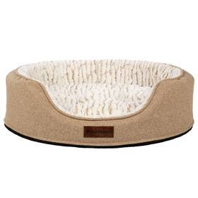 Furhaven 914129839956 Pet Products Medium Foam Oval Lounger Dog And Cat Bed With Reversible Pillow